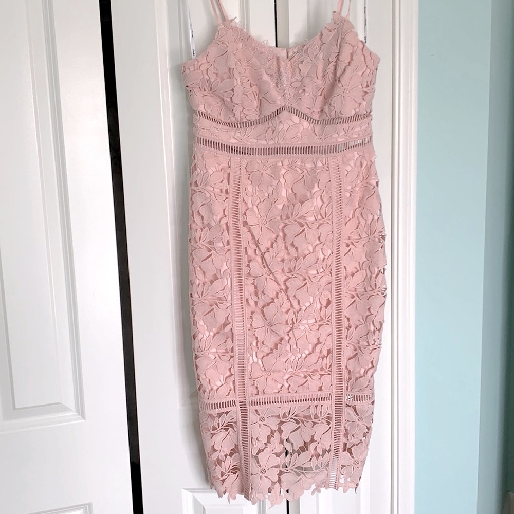 Pink lace dress